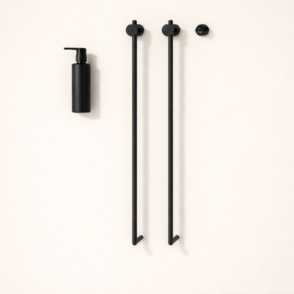 Sèche-serviette Vertical Électrique Design Minimaliste - 2 Barres Acier Inox 304