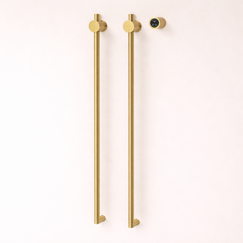 Sèche-serviette Vertical Électrique Design Minimaliste - 2 Barres Acier Inox 304