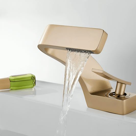 Mitigeur lavabo orange cascade – Robinet moderne
