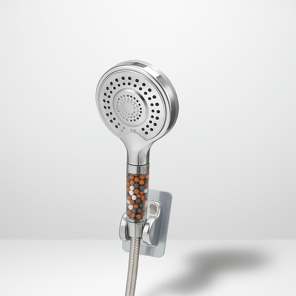 Pommeau de douche anti calcaire noir - Filtration & haute pression
