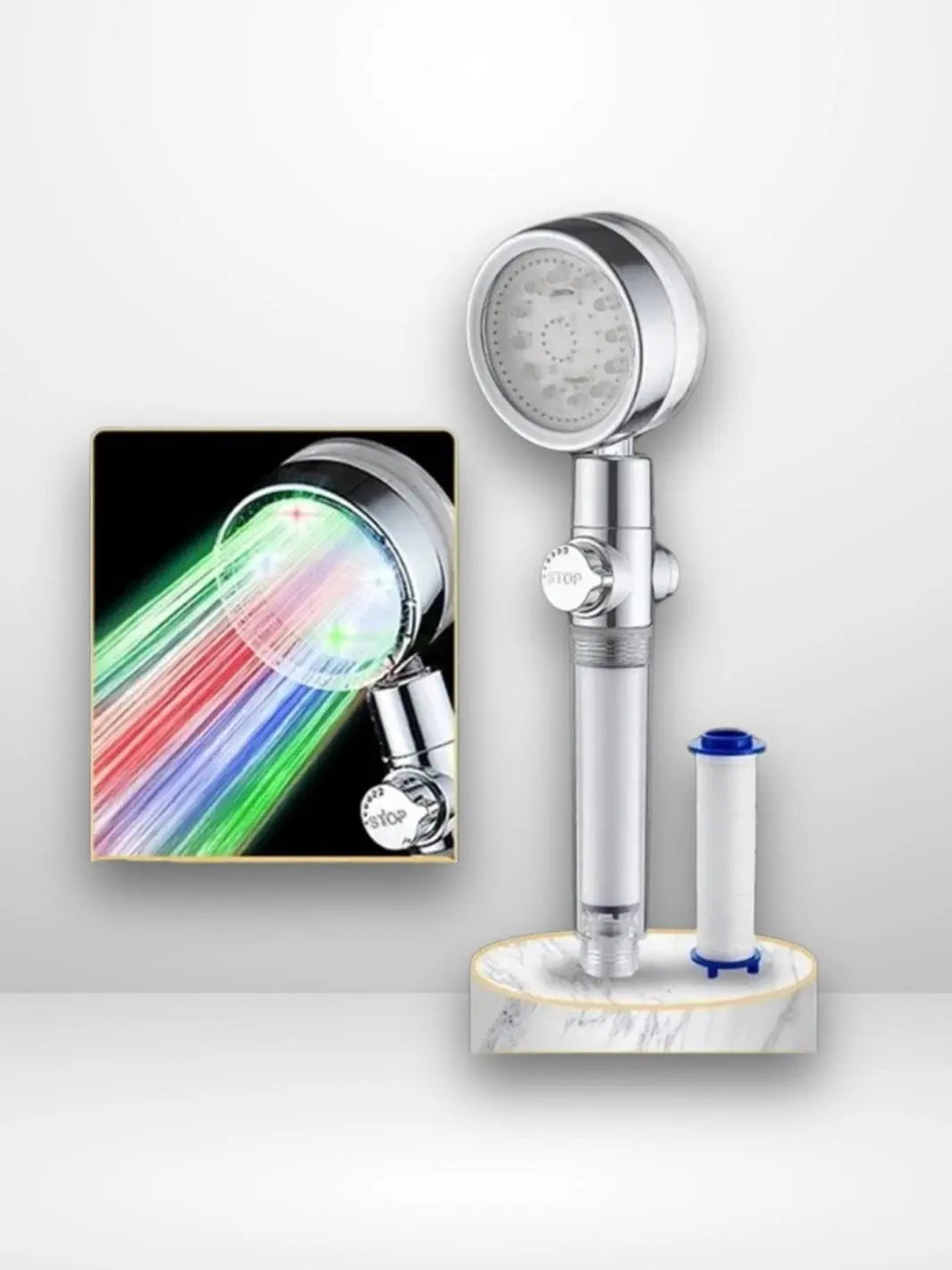 Pommeau de Douche Lumineux | LED automatique & expérience immersive