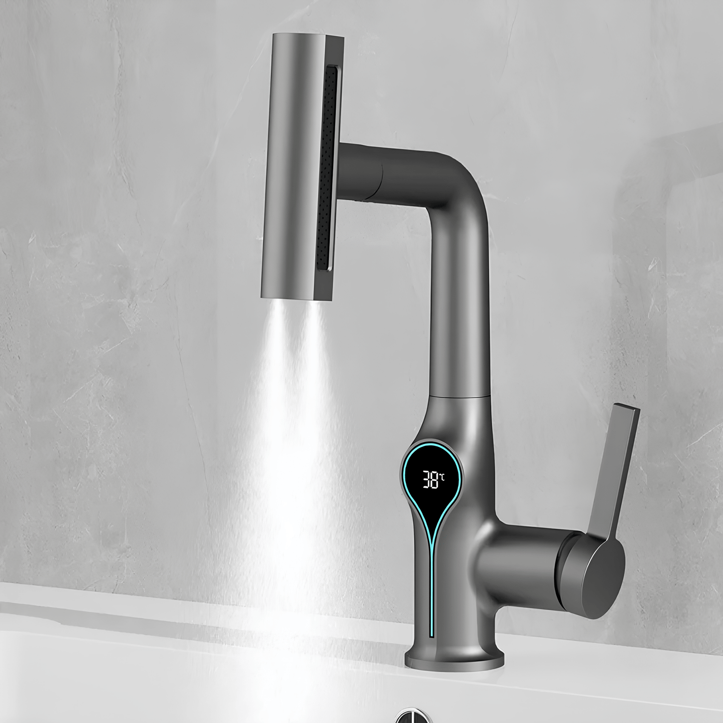 Robinet cascade avec affichage température – robinet digital salle de bain