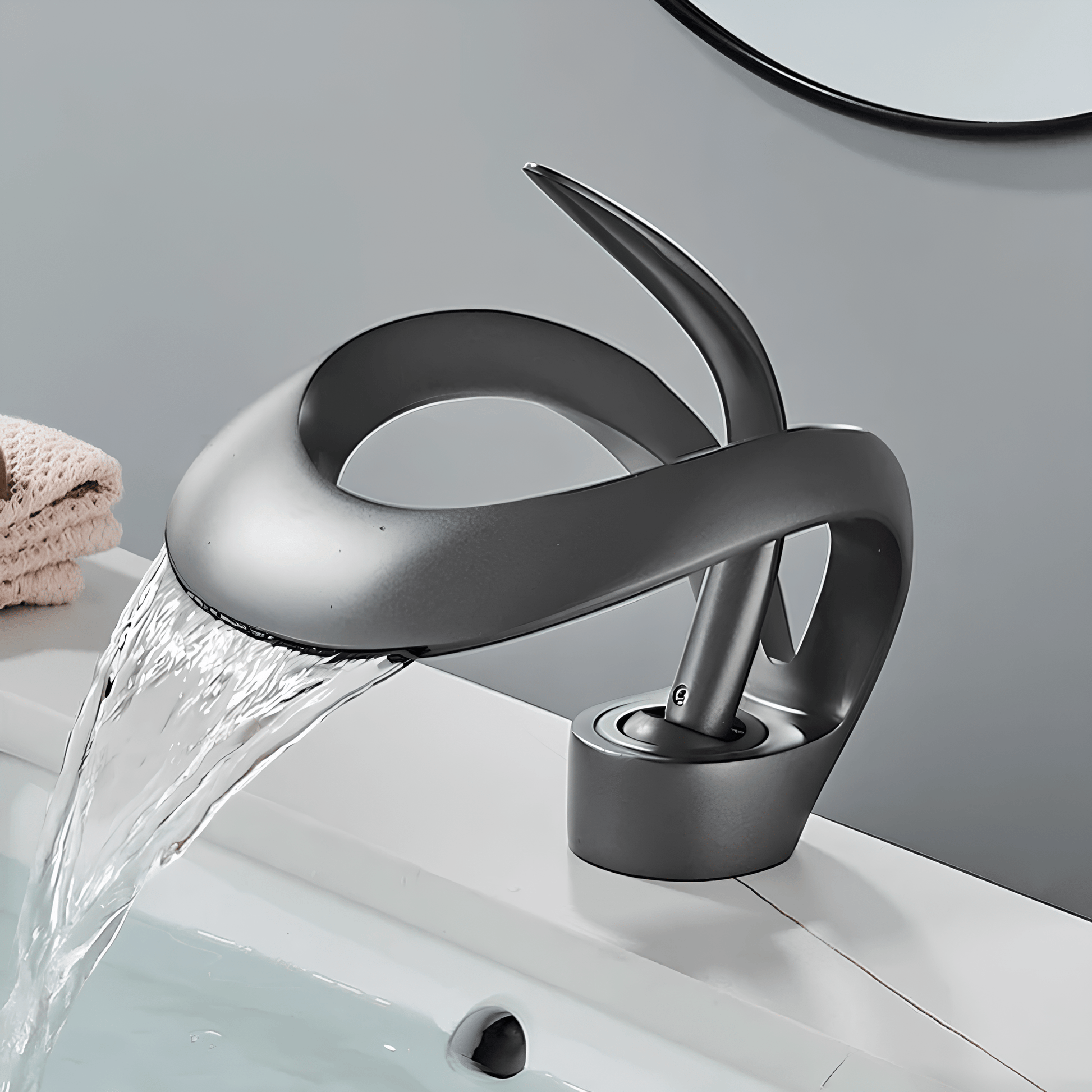 Robinet cascade salle de bain en laiton – Eau chaude et froide