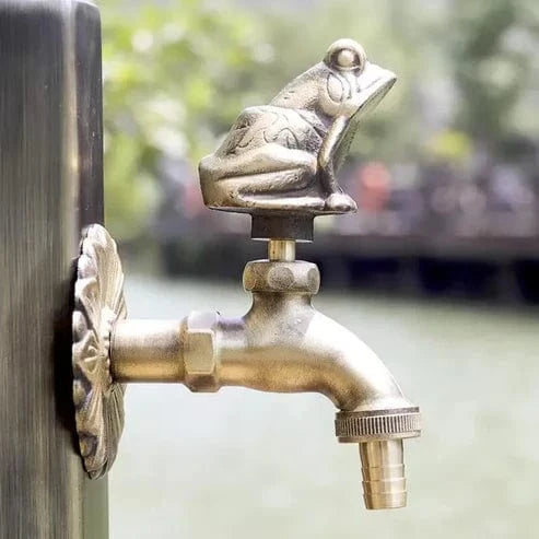 Robinet décoratif extérieur – Laiton antique & motif animaux