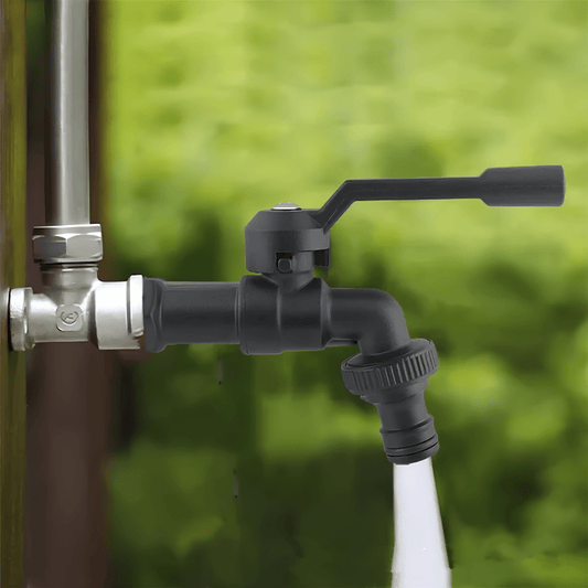 Robinet extérieur G1/2 en laiton noir – Raccord jardin mural