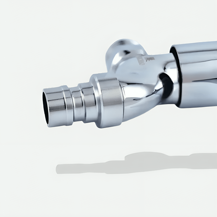 Robinet extérieur mural – Inox & laiton durable, anti-goutte