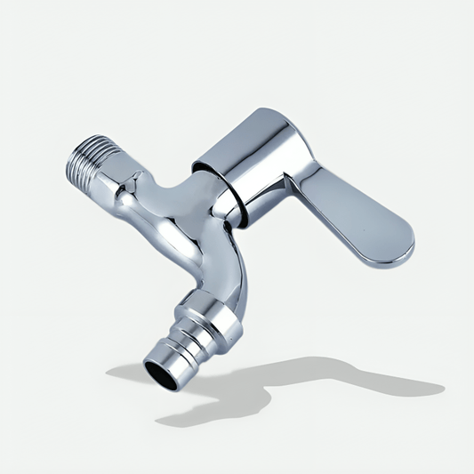 Robinet extérieur mural – Inox & laiton durable, anti-goutte