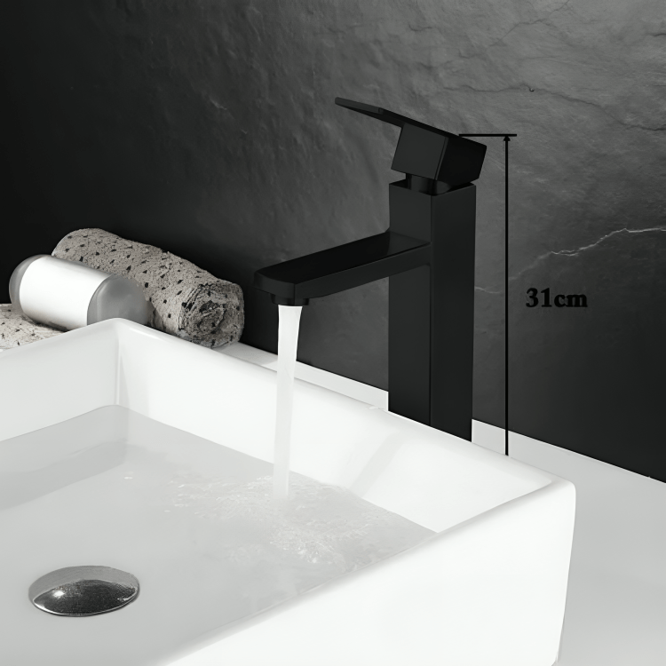 Robinet lavabo inox brossé – Monocommande élégante