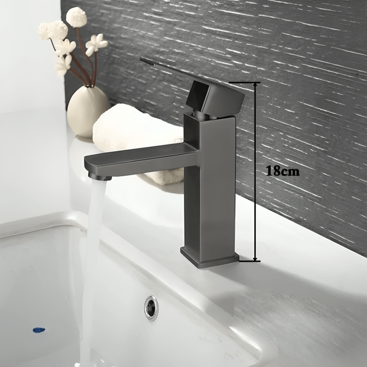 Robinet lavabo inox brossé – Monocommande élégante