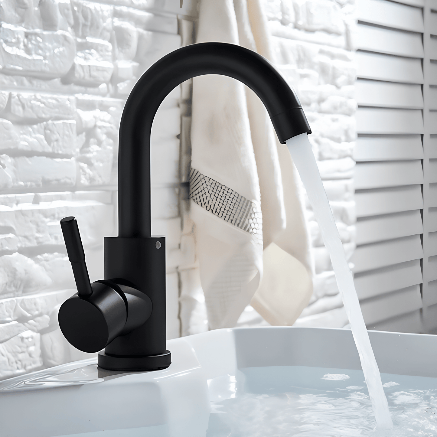 Robinet lavabo noir – Mitigeur salle de bain inox noir mat