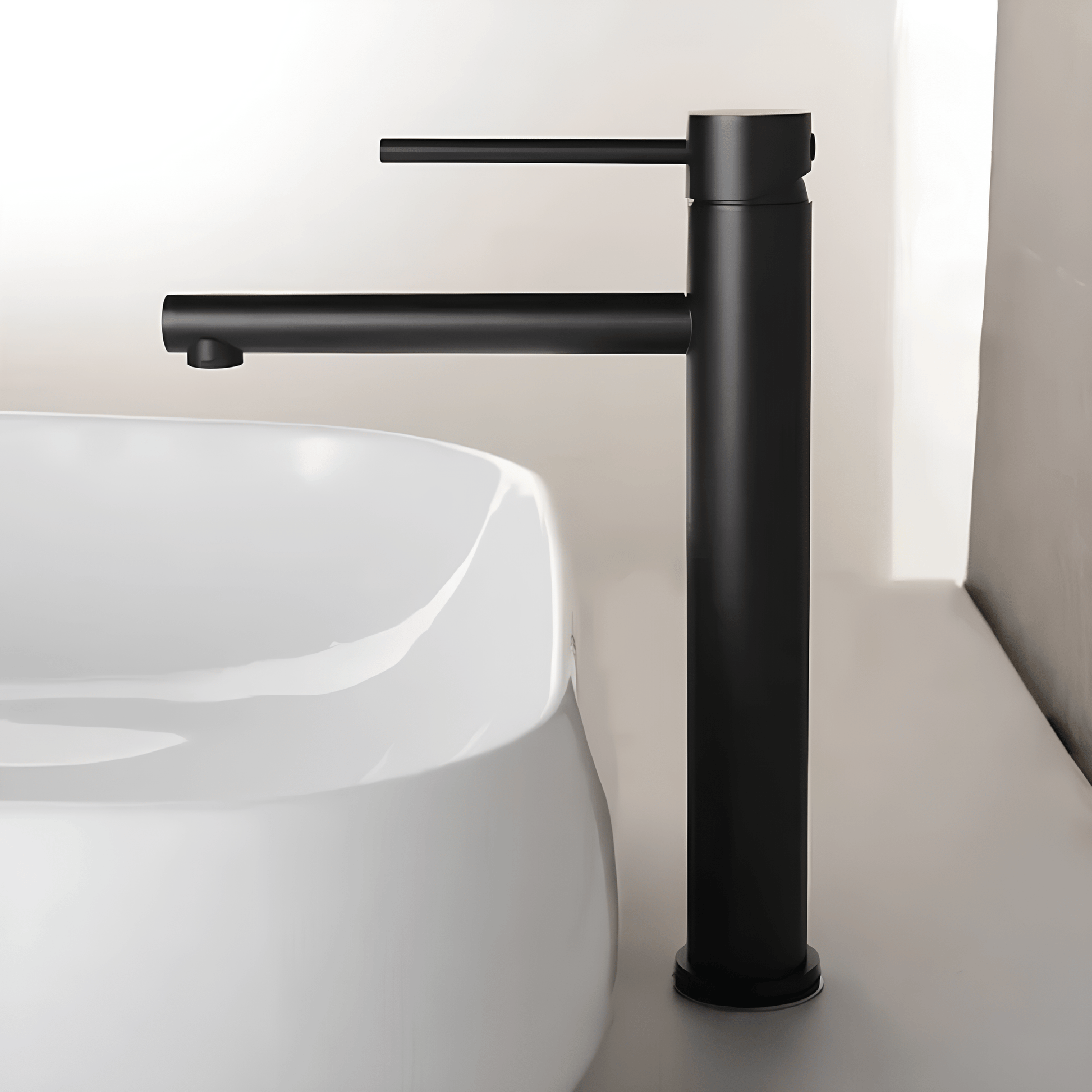 Robinet lavabo or rose brossé – mitigeur haut moderne salle de bain