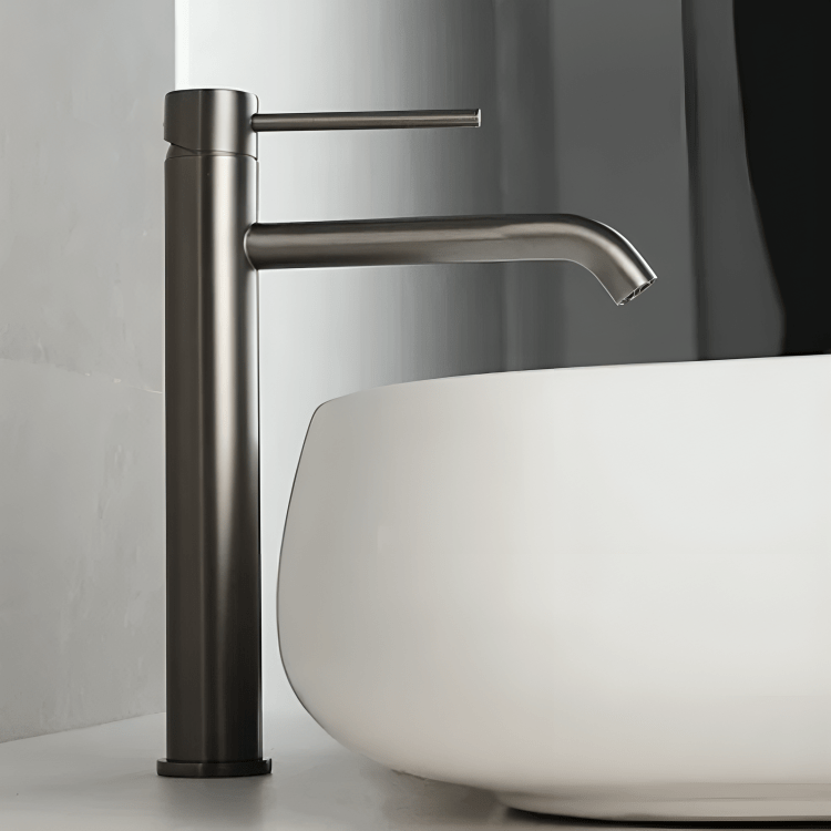 Robinet lavabo or rose brossé – mitigeur haut moderne salle de bain