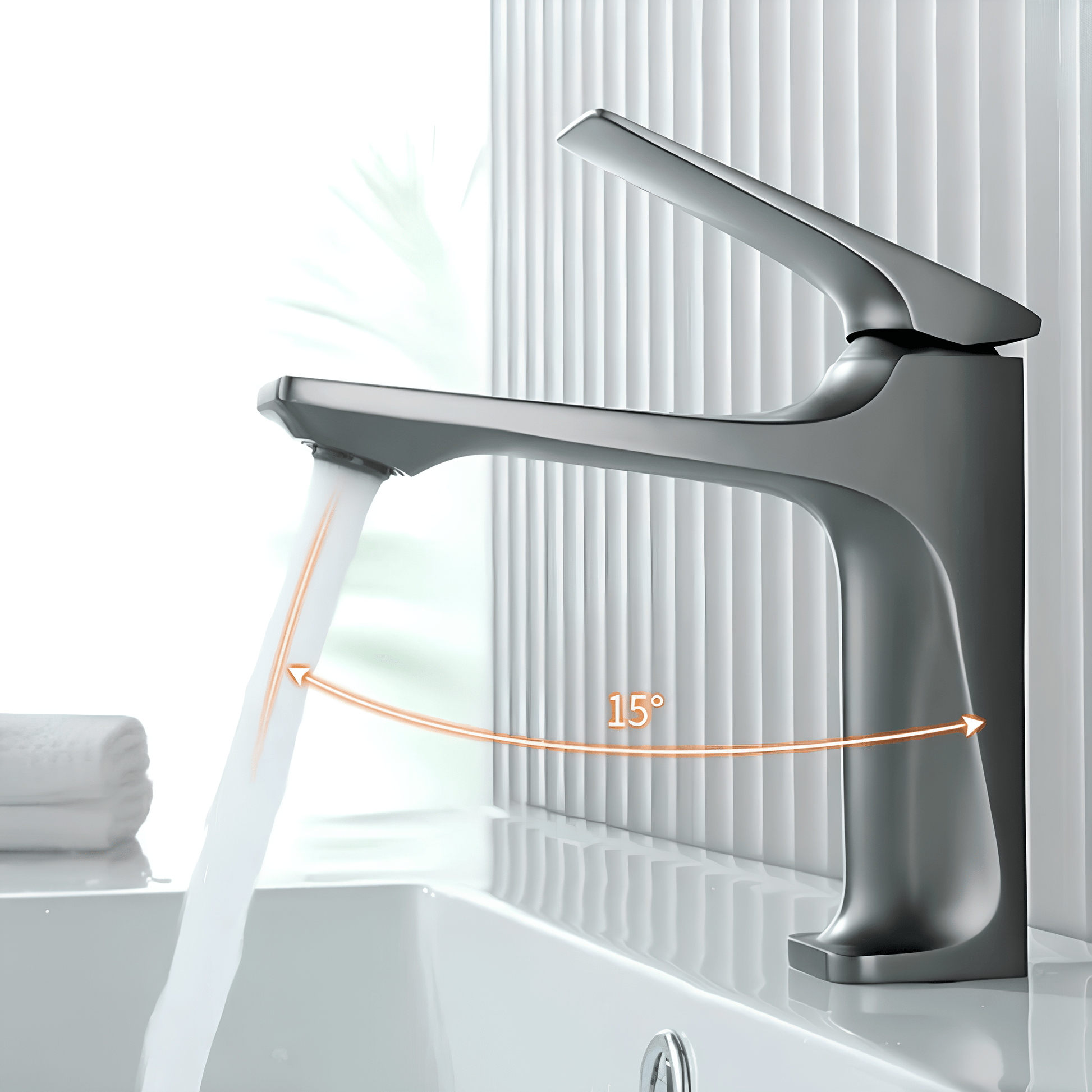 Robinet mitigeur noir lavabo – Design carré moderne