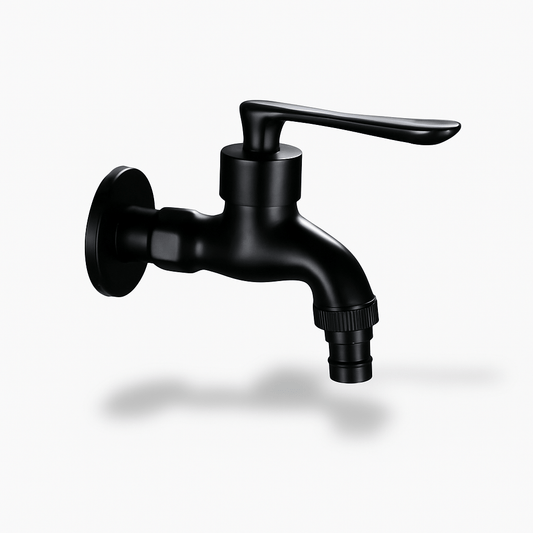 Robinet mural en laiton noir – Robinet extérieur G1/2" design