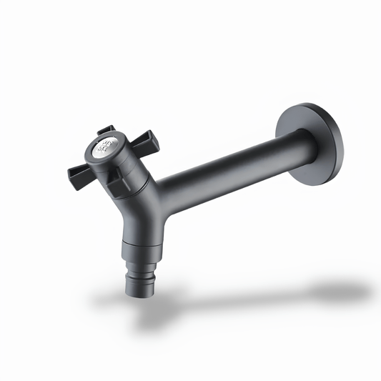 Robinet mural noir inox 304 – Machine à laver ou extérieur