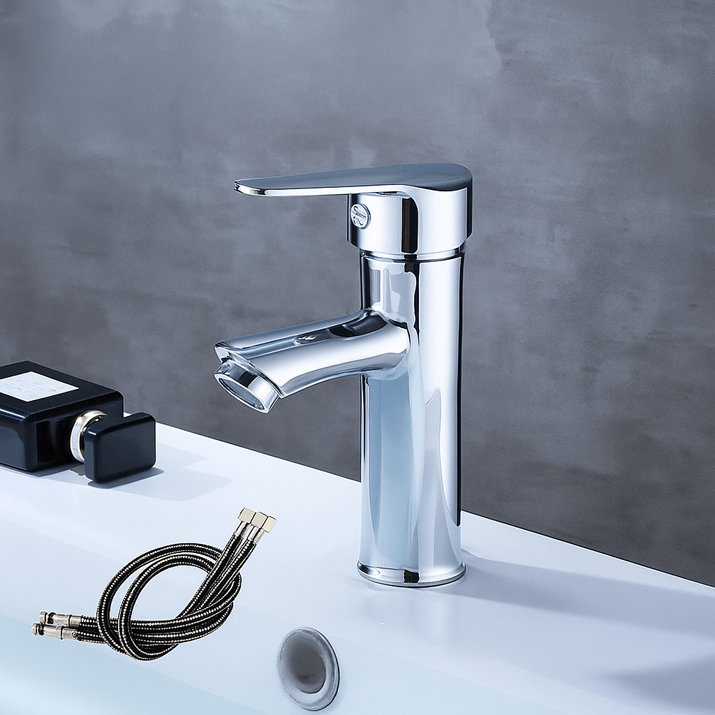 Robinet salle de bain eau chaude et froide G1/2 chromé – moderne