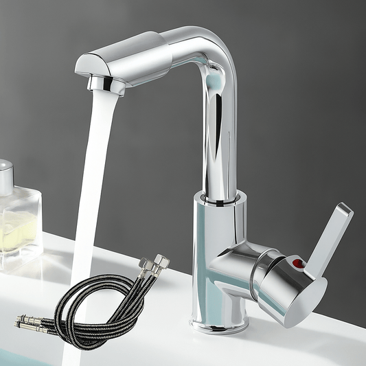 Robinet salle de bain eau chaude et froide G1/2 chromé – moderne