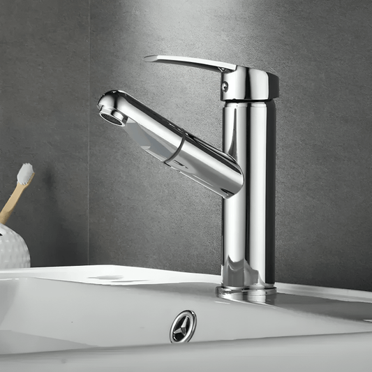 Robinet salle de bain extractible chromé – Bec rétractable