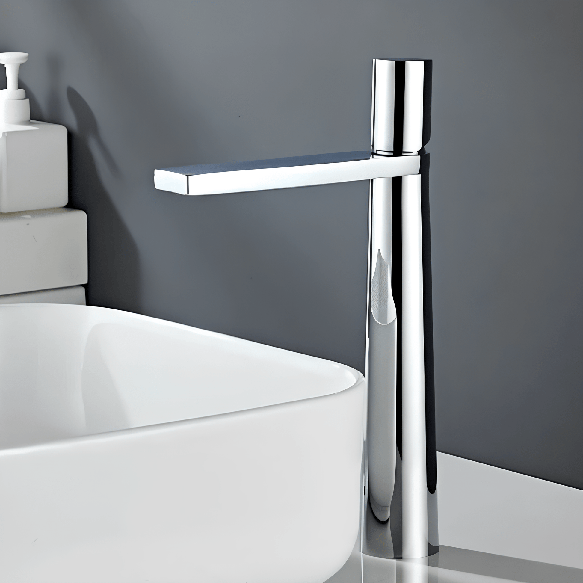 Robinet salle de bain haut noir mat – Design 30,5 cm G1/2