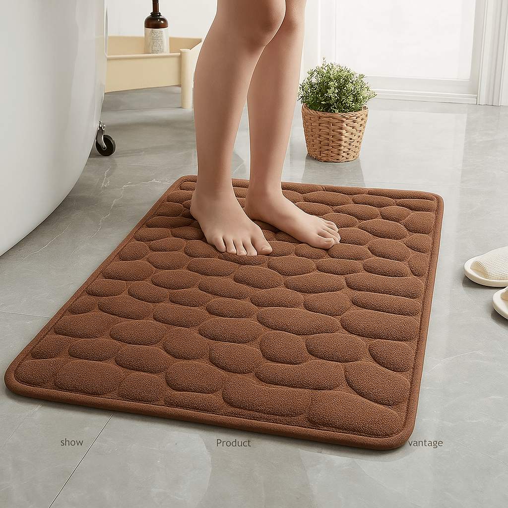 Tapis de Douche 3D – Antidérapant & Séchage Rapide