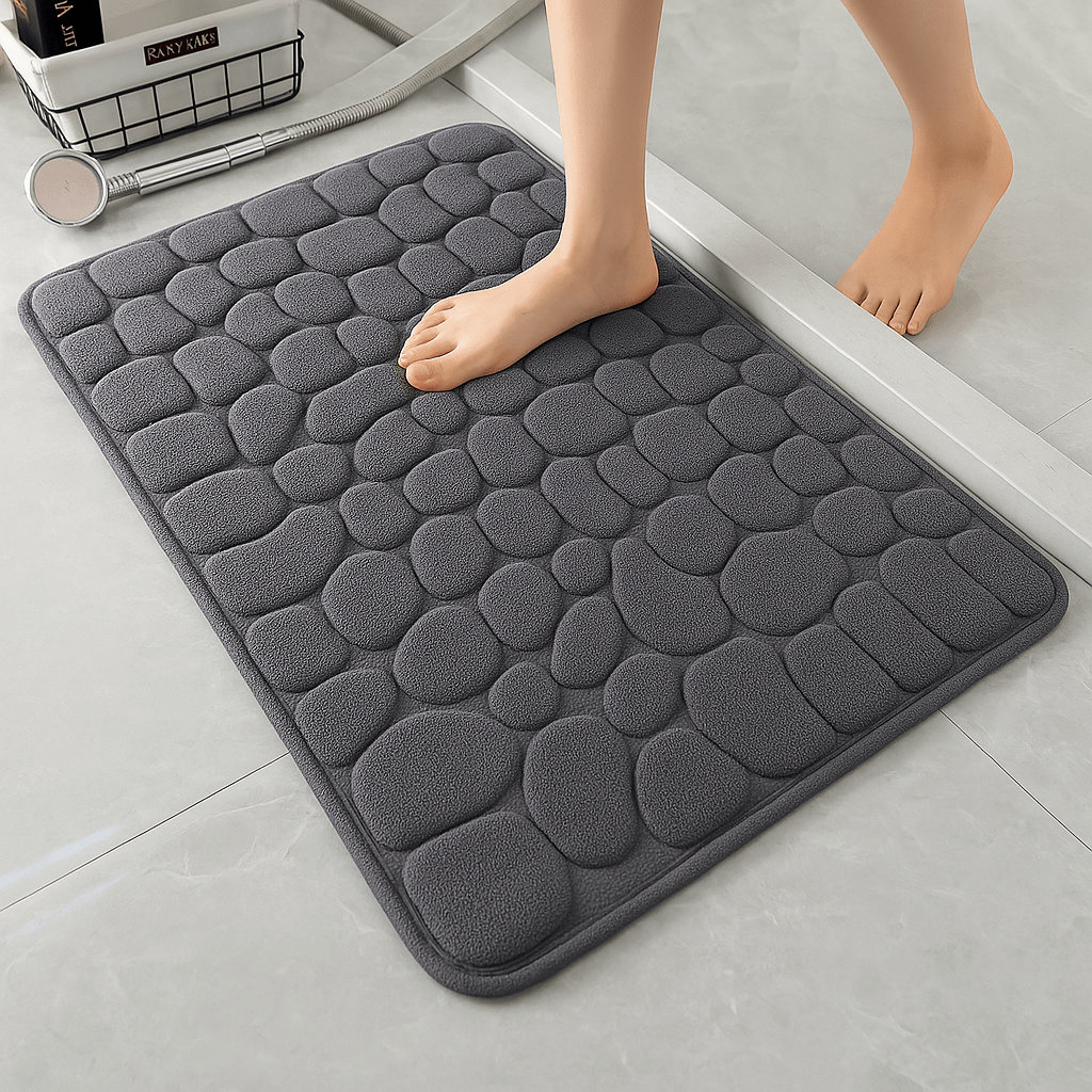 Tapis de Douche 3D – Antidérapant & Séchage Rapide