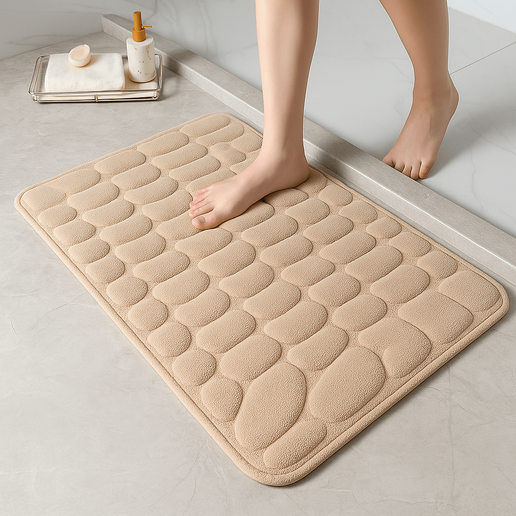 Tapis de Douche 3D – Antidérapant & Séchage Rapide